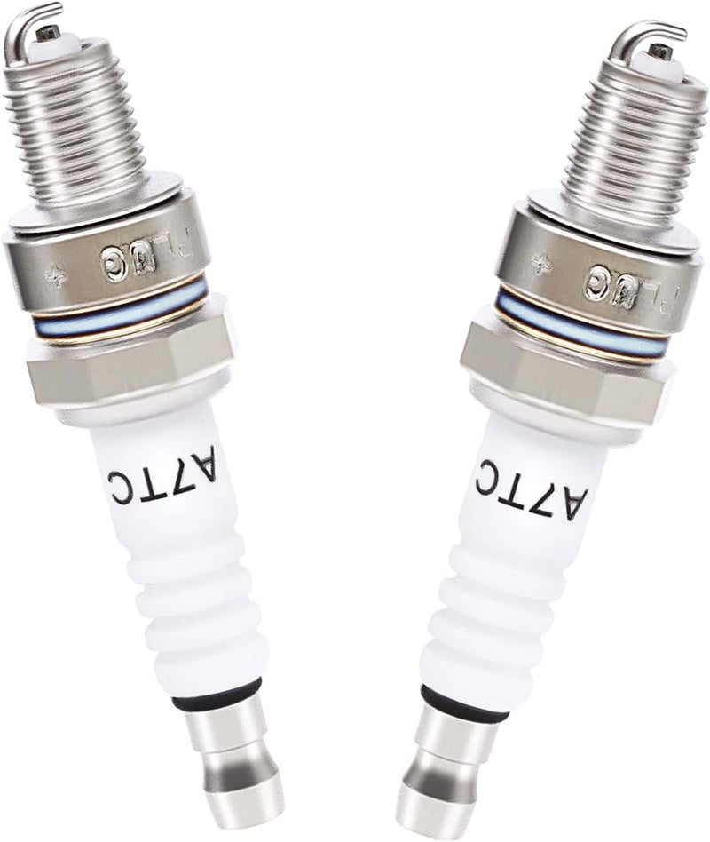 amavoler A7TC Spark Plug Fit for GY6 50 cc 70cc 90 cc 110cc 125 cc 150cc ATVs Dirt Bikes Go Karts Scooters Quad 4 Wheeler Pit Bike Dune Buggy Sandrail Moped Roketa Taotao Etc .(2 pcs) - Image 1
